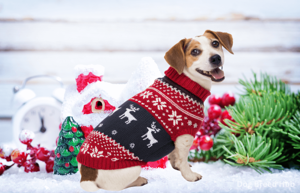 1. Blueberry Pet Vintage Holiday Christmas Reindeer Dog Sweater